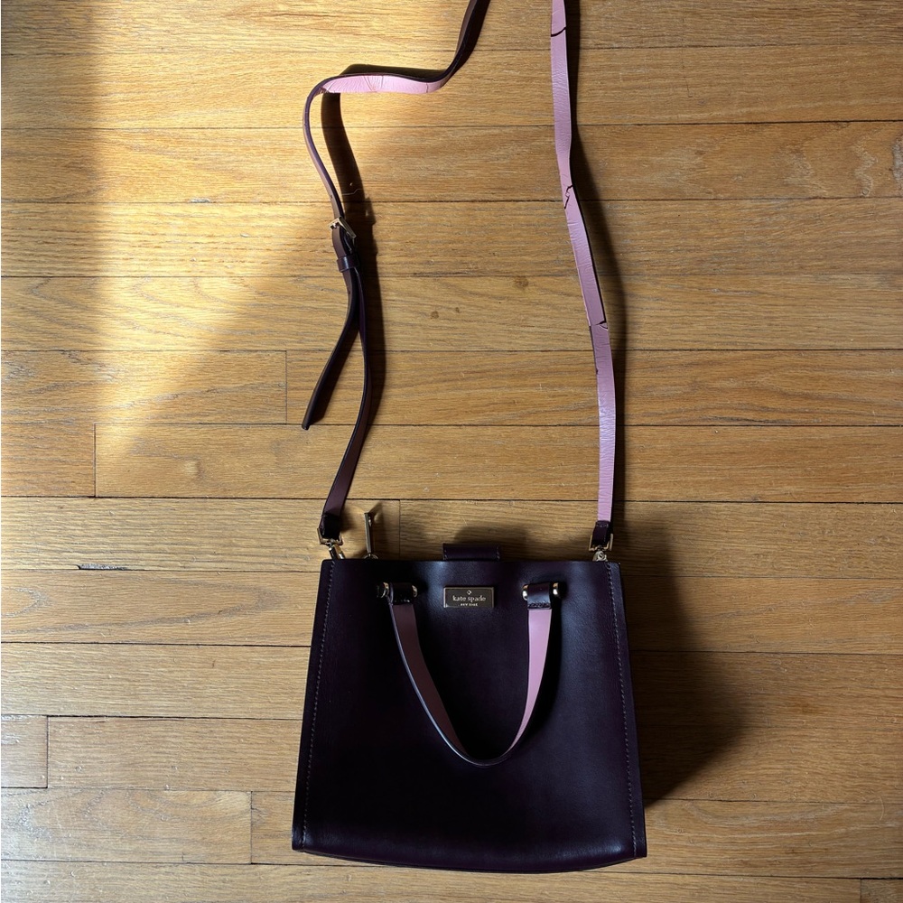 Kate Spade Dark Purple and Light Pink Purse
